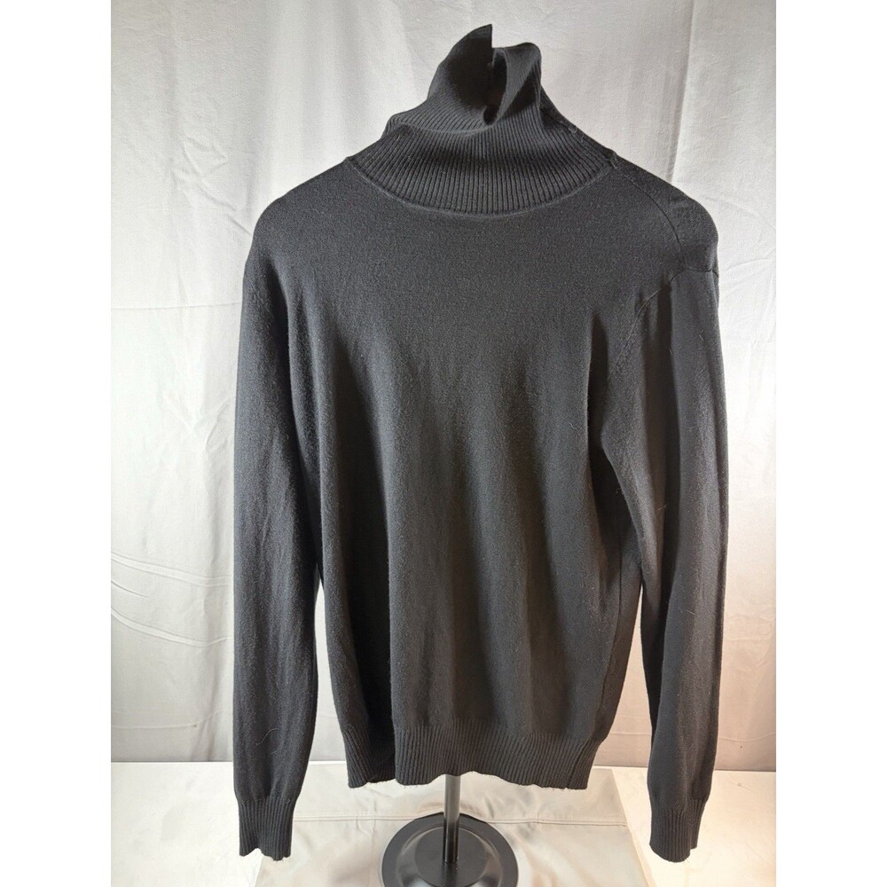 Sangtree Black Knit Turtle Neck Size Medium Womens